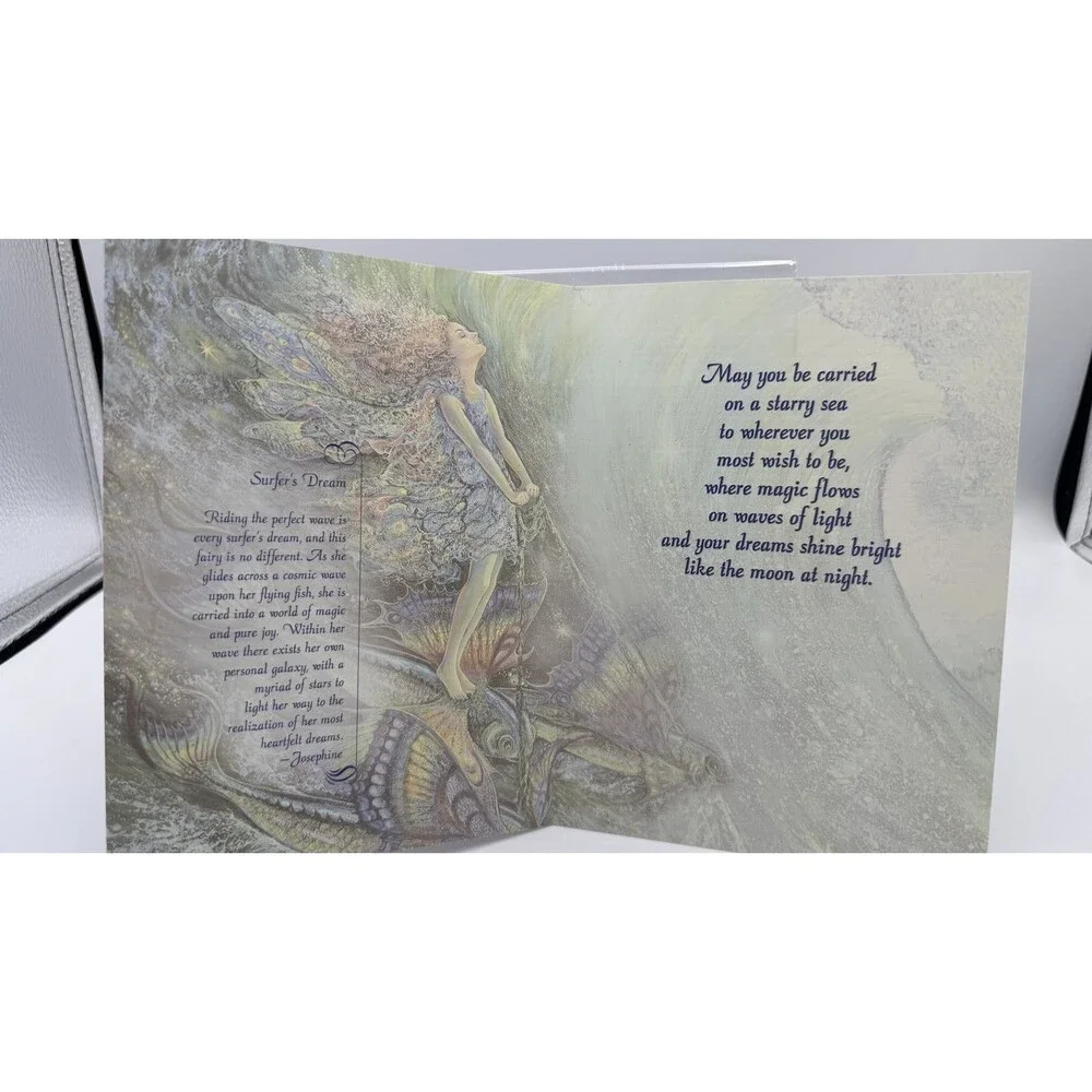 Two Vintage 1981 Josephine Wall Greeting Cards Fantasy Art + BONUS Fairy Card
